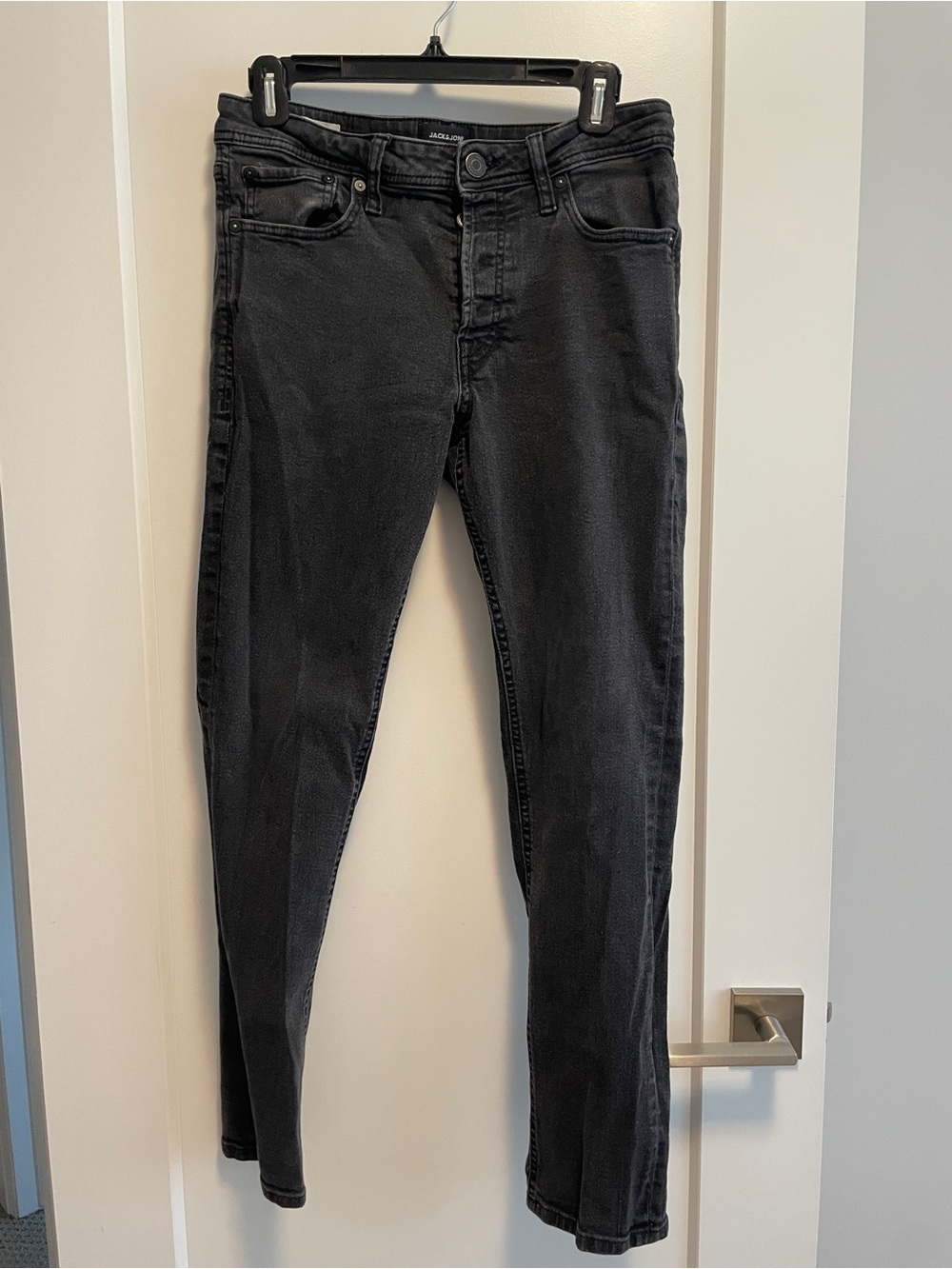 JACK & JONES Slim Straight Fit Black Jeans Waist 32